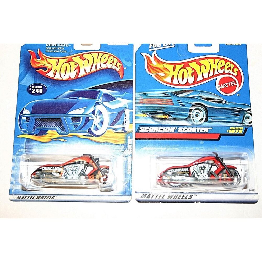 Hot Wheels Scorchin' Scooter 1075 / 240 Duncan's Motorcycle red orange (2) - Picture 4 of 5